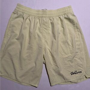 volcom swim trunks shorts, lime green, drawstring, men's‎ large #1366